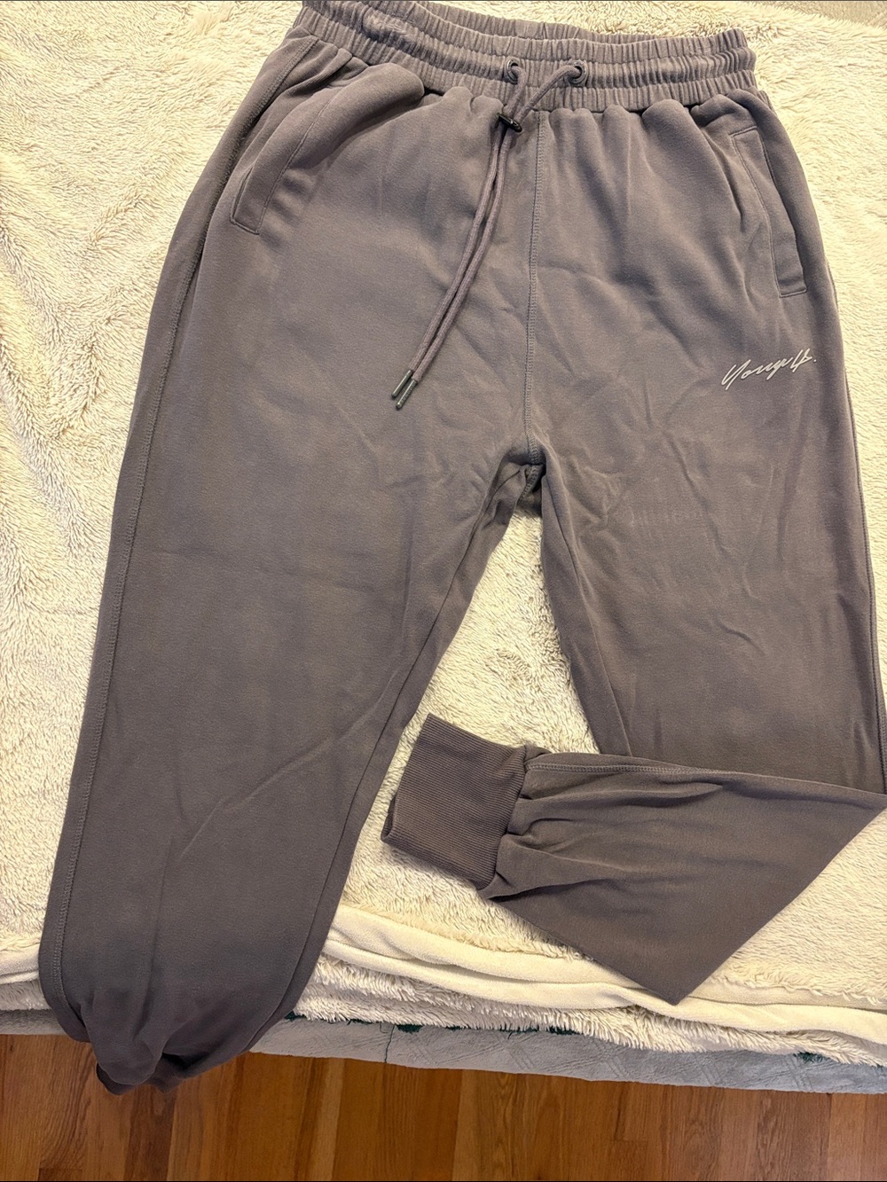 YoungLA Gray Elastic Waist Joggers